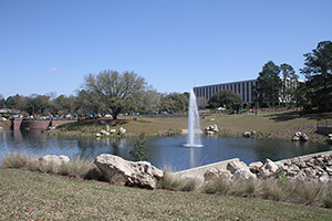 An image from Cascades Park featuring a fountain